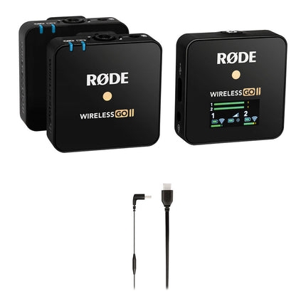 RODE Wireless GO II Sistema de Micrófono Digital Inalámbrico 2 Personas con Cable USB Tipo C para Android