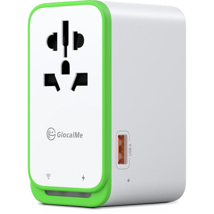 GlocalMe RoamPlug Adaptador de Viaje con Wi-Fi 6 y 70W USB Power
