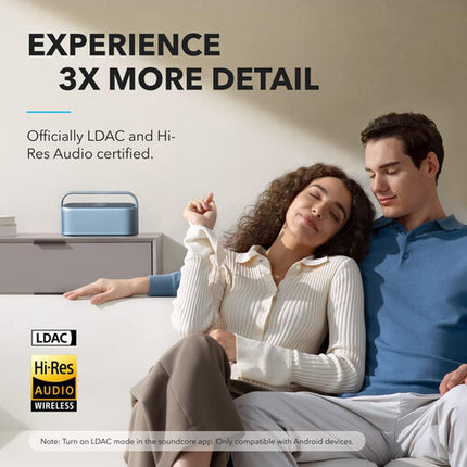 Soundcore by Anker Motion X600 Altavoz Inalámbrico Hi-Fi Portátil Azul Lunar 12 Horas Reproducción