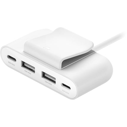 Belkin BoostCharge Hub de Carga USB 30W 4 Puertos con Clip integrado