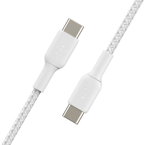 Belkin BoostCharge Cable USB-C 60W Trenzado Blanco 2m 30 000 Doblajes