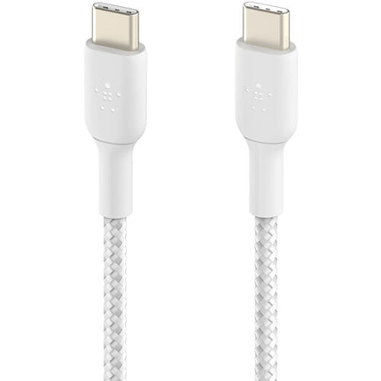 Belkin BoostCharge Cable USB-C 60W Trenzado Blanco 2m 30 000 Doblajes