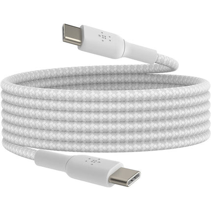 Belkin BoostCharge Cable USB-C 60W Trenzado Blanco 2m 30 000 Doblajes