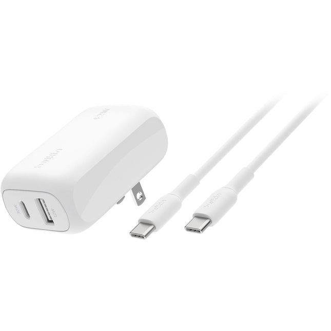 Belkin BoostCharge Cargador de Pared 42W 2 Puertos USB con Cable USB-C
