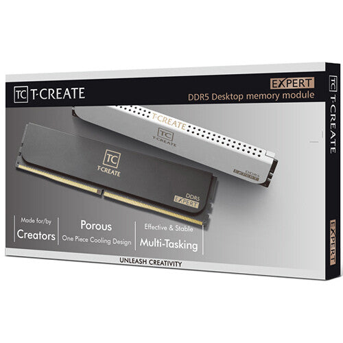 TEAMGROUP 32GB T-Create Expert DDR5 7200 MHz Memoria UDIMM 2x16GB Blanca