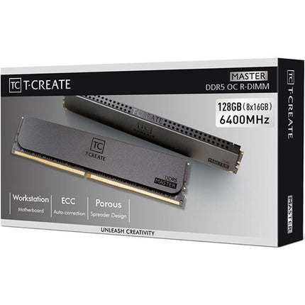 TEAMGROUP 128GB T-Create Master Memoria DDR5 6400 MHz ECC RDIMM 8 x 16GB
