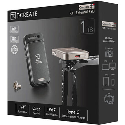 TEAMGROUP 1TB T-CREATE CinemaPr P31 SSD Externo USB 3.2 Gen 2x2 1000 MB/s IP67