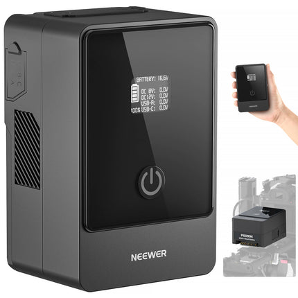 Neewer PS099E Batería V-Mount 14.5V 99Wh 6800mAh OLED 65W PD