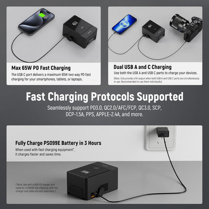 Neewer PS099E Batería V-Mount 14.5V 99Wh 6800mAh OLED 65W PD