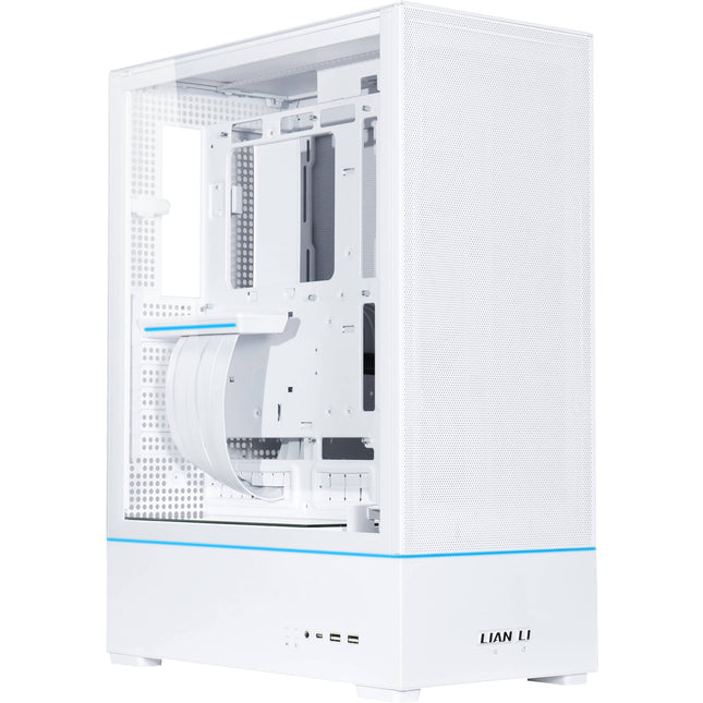 Lian Li SUP01 Caja ATX Mid-Tower Blanca con 3 Ventiladores 120mm y Panel de Cristal templado