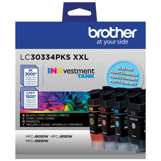Brother LC30334PKS cartuchos de tinta color alto rendimiento para impresoras tanque INKvestment