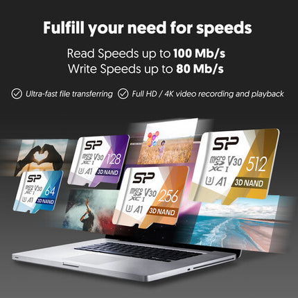 Silicon Power 512GB Superior Pro microSDXC UHS-I Tarjeta de Memoria con Lector USB-C