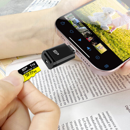 Silicon Power C200 Lector de Tarjetas microSDXC USB-C 3.2 Gen 1 180 MB/s