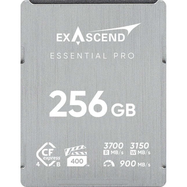 Exascend 256GB Essential Pro CFexpress 4.0 Tipo B Tarjeta de Memoria 3700MB/s Lectura 3150MB/s Escritura