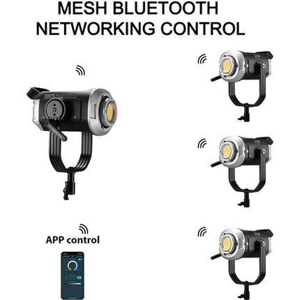 GVM SD600D Monoluz LED Bicolor 130000 Lux 2700-7500K con Reflector y Bolsa