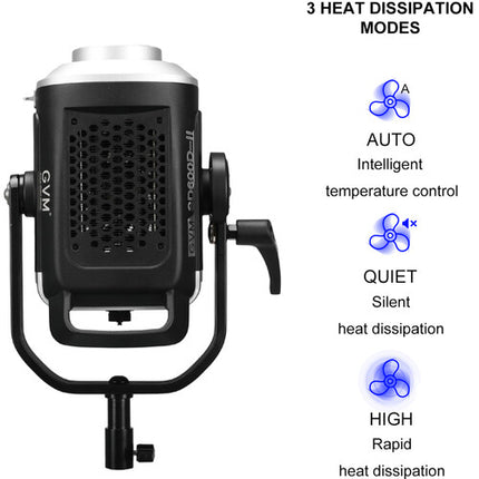 GVM SD600D Monoluz LED Bicolor 130000 Lux 2700-7500K con Reflector y Bolsa