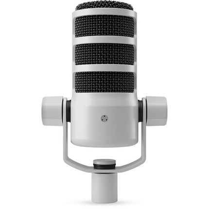RODE PodMic USB y XLR Micrófono Dinámico para Podcast Blanco con Filtro Antipop
