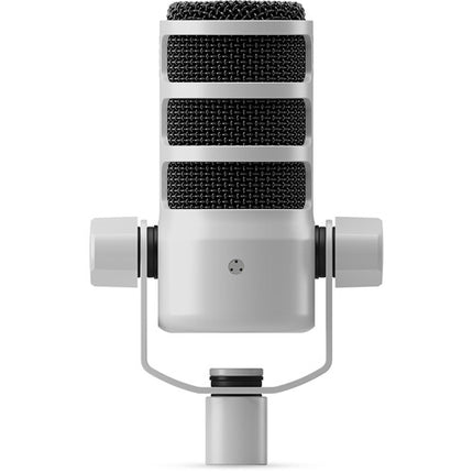 RODE PodMic USB y XLR Micrófono Dinámico para Podcast Blanco con Filtro Antipop