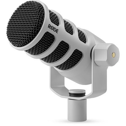 RODE PodMic USB y XLR Micrófono Dinámico para Podcast Blanco con Filtro Antipop