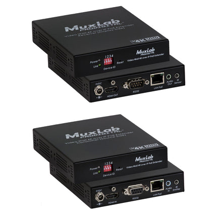 MuxLab Video Wall 4K Extensor HDMI sobre IP Kit 330 pies PoE