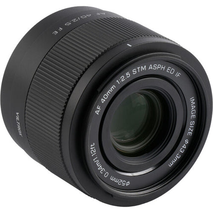Viltrox AF 40mm f/2.5 FE Lente para Sony E Full Frame f/2.5-16 Motor STM