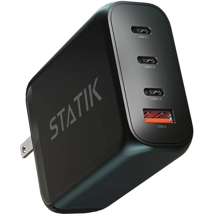 Statik 100W GaN Cargador de Pared USB 4 Puertos 1 USB-A 3 USB-C