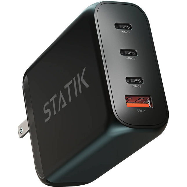 Statik 100W GaN Cargador de Pared USB 4 Puertos 1 USB-A 3 USB-C