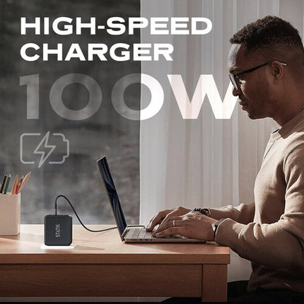 Statik 100W GaN Cargador de Pared USB 4 Puertos 1 USB-A 3 USB-C