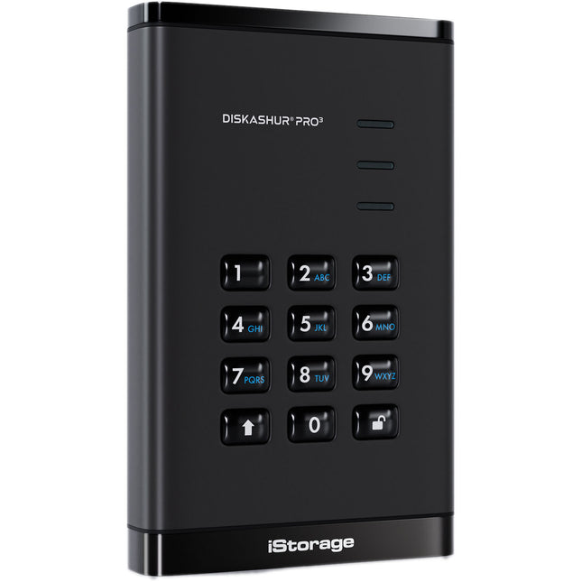 Istorage 4TB diskAshur PRO3 Disco Duro Portátil Encriptado USB 3.2 Gen1 con Teclado Retroiluminado y Resistencia IP56