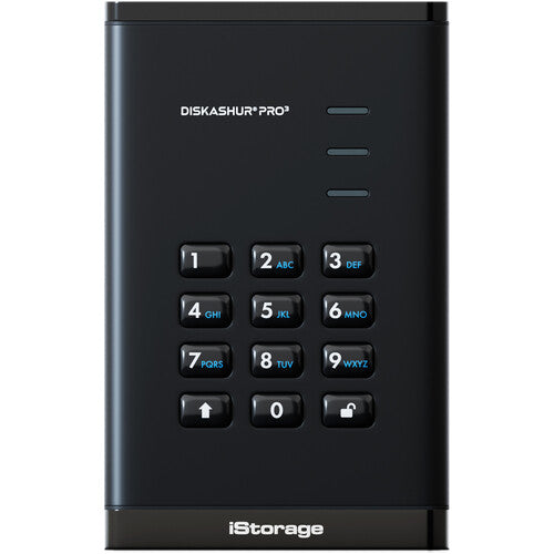 Istorage 4TB diskAshur PRO3 Disco Duro Portátil Encriptado USB 3.2 Gen1 con Teclado Retroiluminado y Resistencia IP56