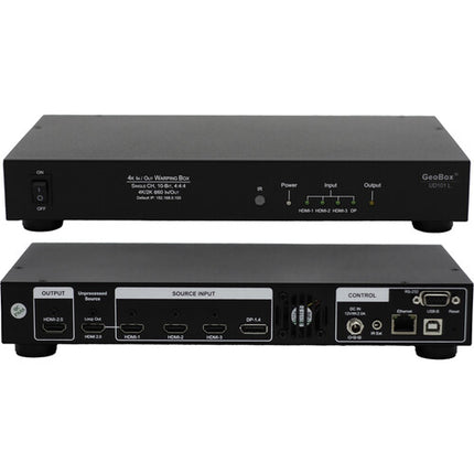 GeoBox UD101 Lite UHD 4K Warping Box con Multivisor y 3 HDMI 1 DisplayPort