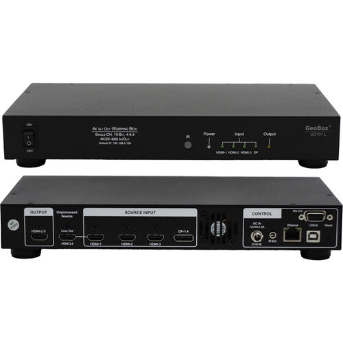 GeoBox UD101 Lite UHD 4K Warping Box con Multivisor y 3 HDMI 1 DisplayPort