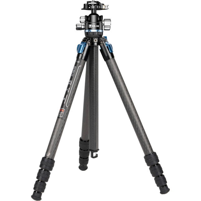 Sirui ST-124 trípode de fibra de carbono con cabezal bola KS-30 26.5 lb 65.7 pulgadas altura máxima