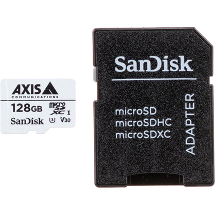 Axis Communications 128GB microSDXC para vigilancia UHS-I 100MB/s con adaptador SD