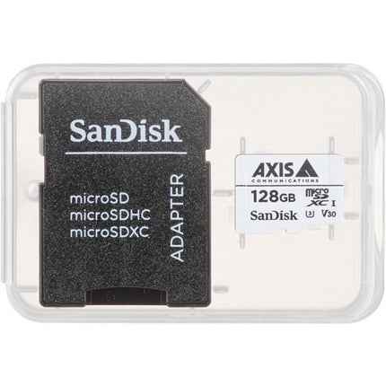 Axis Communications 128GB microSDXC para vigilancia UHS-I 100MB/s con adaptador SD