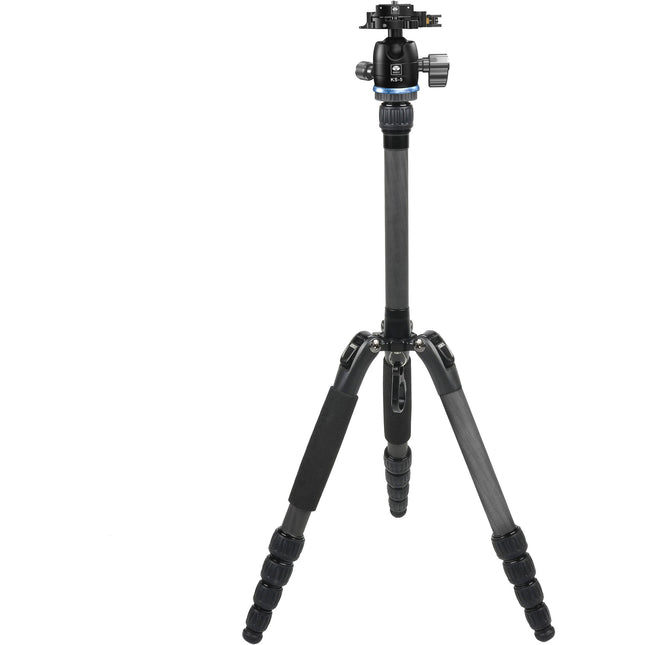 Sirui T-25SK T-0S Trípode de Viaje Carbono 56.9 Pulgadas Carga 10 kg con Cabezal KS-5