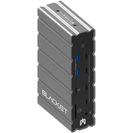 BLACKJET 17-en-1 RX-4 Raiden Estación de Acoplamiento Thunderbolt 4 con 2.5 GbE LAN y HDMI en Gris Espacial