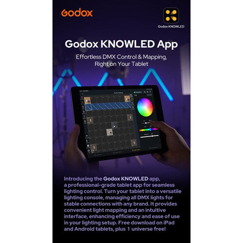 Godox KNOWLED MG1200Bi Kit de Monolight LED bicolor con Reflectores 15 30 60° 78000 Lux 2800-6500K