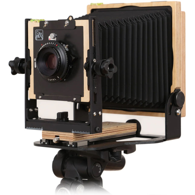 Intrepid Camera 4 x 5 Cámara de Vista Negra Extensión 11.8 Pulgadas Control de Enfoque Linear