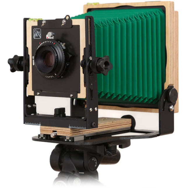 Intrepid Camera 4 x 5 Cámara de Visor Verde Con Extension Maxima 30cm y Control Lineal