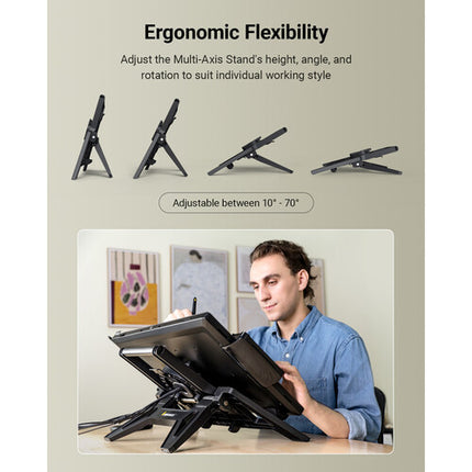 Xencelabs Soporte Multi-Eje para Pen Display 24 con Ajuste de Inclinación y Correa de Escritorio