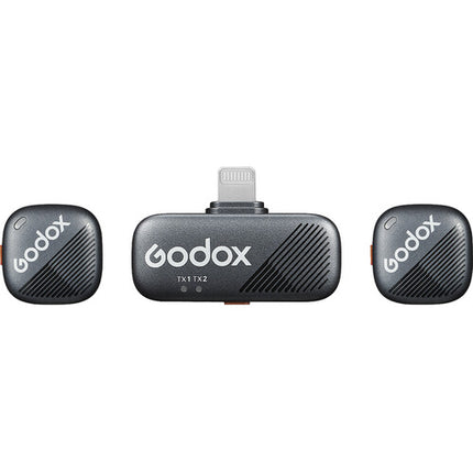 Godox Cube-S Sistema de Micrófono Inalámbrico Doble con Lightning 984' Alcance 10 Horas Batería