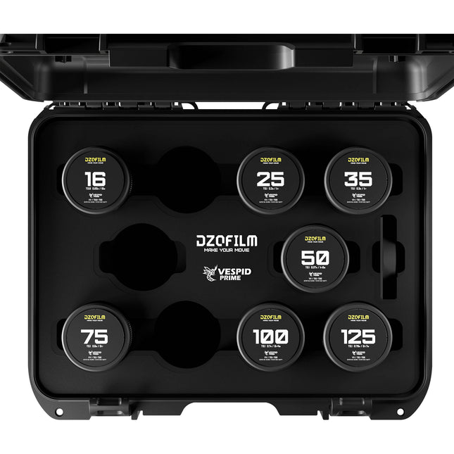 DZOFilm VESPID Prime Kit de 7 lentes cine 16 125mm con estuche rígido