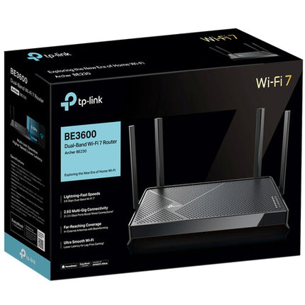 TP-Link Archer BE230 BE3600 Router Inalámbrico Dual-Banda Wi-Fi 7 3570 Mb/s 2.5G Ethernet