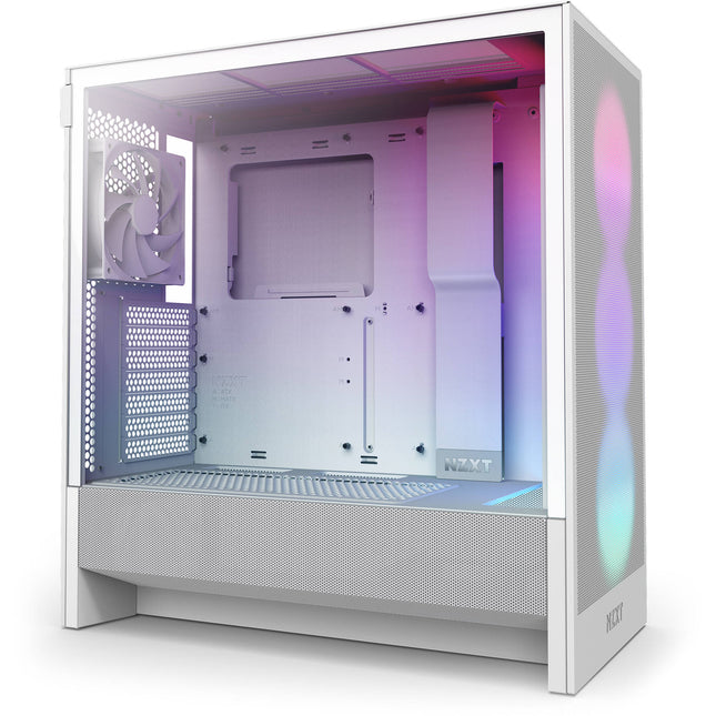 NZXT H5 Flow RGB Caja Mid-Tower Negra Soporte ATX E-ATX 360mm Radiador