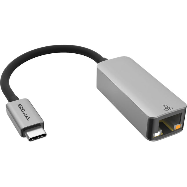 EZQuest Adaptador USB-C a Ethernet 2.5 Gigabit Metal LED Plug and Play