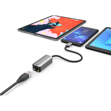 EZQuest Adaptador USB-C a Ethernet 2.5 Gigabit Metal LED Plug and Play