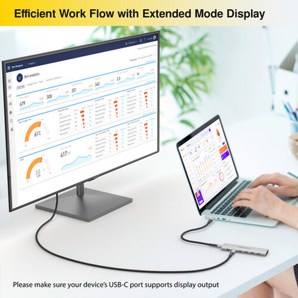 EZQuest USB-C Slim Hub Adaptador 6 en 1 USB 3.2 Gen 2 80W 4K 60Hz