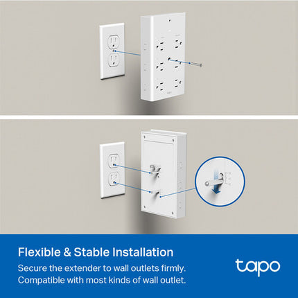 TP-Link Tapo P306 Extensor de Enchufes Inteligente Wi-Fi 9 en 1 con 3 USB y Luz Nocturna
