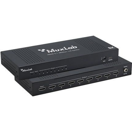 MuxLab HDMI 2.1 Splitter 1 x 8 48 Gb/s 8K60 con Escalado y HDR a SDR
